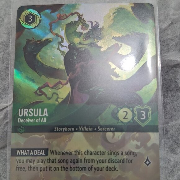 Disney Other - Disney Lorcana Ursula - Deceiver of All Enchanted Foil 212/204 LP